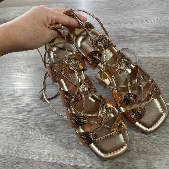 Aerosoles Rose Gold Gladiator Sandals 8.5 - Picture 1 of 10